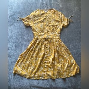 Billabong, Yellow, Button down, Mini, Dress